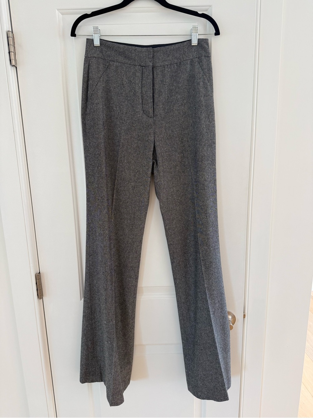 Veronica Beard Beacon Gray Tweed Flare Pants - Size 4 never worn